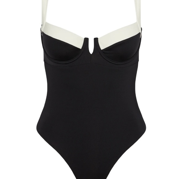 Monday Swimware CLOVELLY ONE PIECE - BLACK/IVORY - Picture 2 of 4